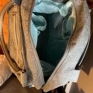 Grey diaper bag